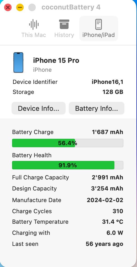 Apple Portables: iPhone 15 pro Natural Titanium 128GB – D'occasion à Aarau par Daisyy4 9