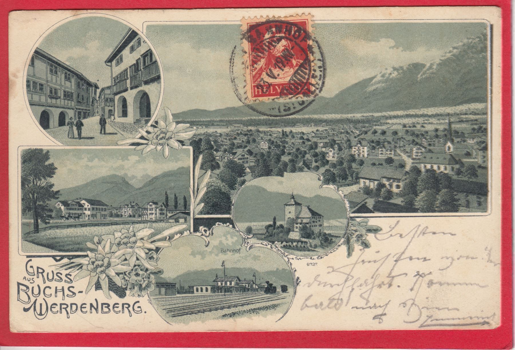 Cartoline postali: BUCHS-WERDENBERG, LITHO – Antico da Grüningen venduto da Kartensammler