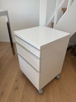 White Drawer Pedestal 3 Drawers on Wheels 40x40x60cm