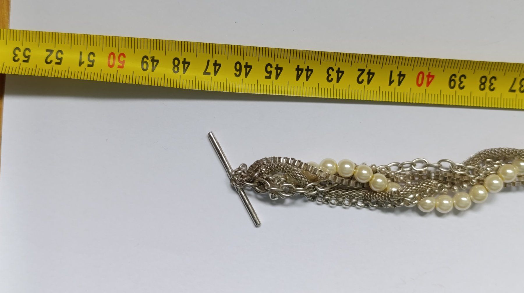 Catenine: Collier multi-rangs argenté et perles ! – Usato da Genève venduto da EcrinVintage 3