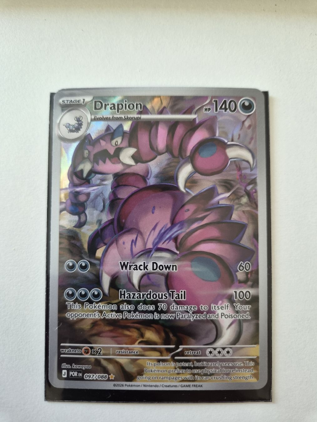 Pokémon Carte collezionabili: Drapion 097/088 – Usato da Goldach venduto da Napoleon_1992