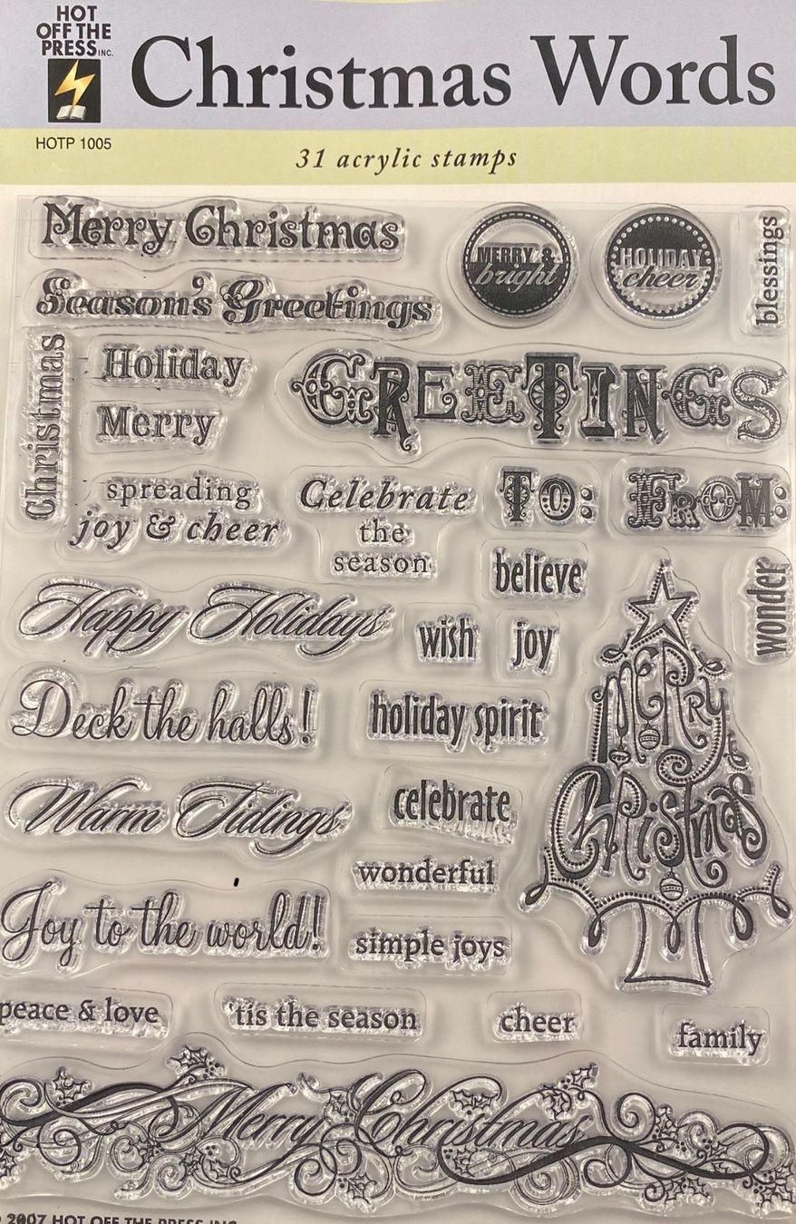 Timbri: Christmas Words Acrylic  Stamps – Nuovo e nell'imballaggio originale da Wichtrach venduto da Mona1994