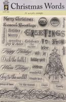 Christmas Words Acrylic  Stamps