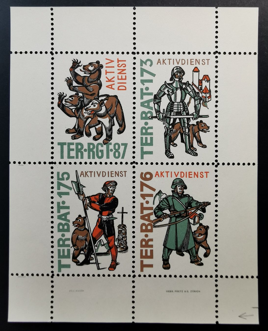 Tutti i francobolli: TR85 Bloc Timbres Suisse Feldpost – Usato da Cousset venduto da Patrick_Collections
