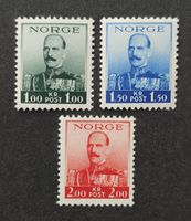 Norwegen 1937-38, King Haakon VII, ungestempelte