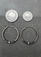Orecchini a cerchio Boho, in argento sterile etnico