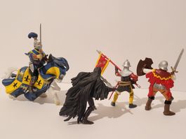 4 Papo (wie Schleich) Ritter Kämpfer/ 4 chevaliers Papo