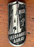 Antik Fahrrad Emblem, Metall Signete Fahrräder, Veloummer CH