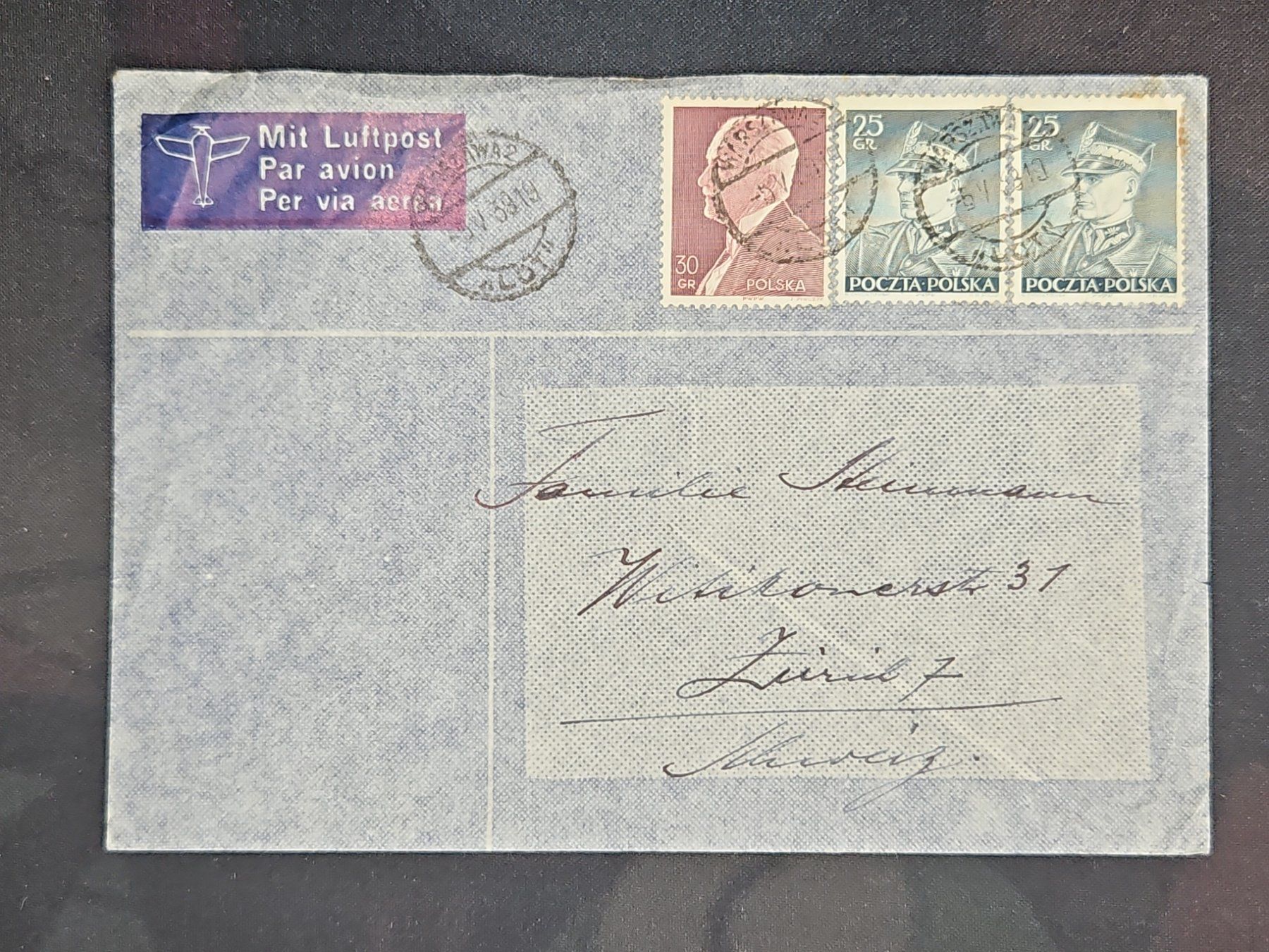 Tutti i francobolli: CL25 Enveloppe + Timbre Pologne 1939 – Usato da Cousset venduto da Patrick_Collections
