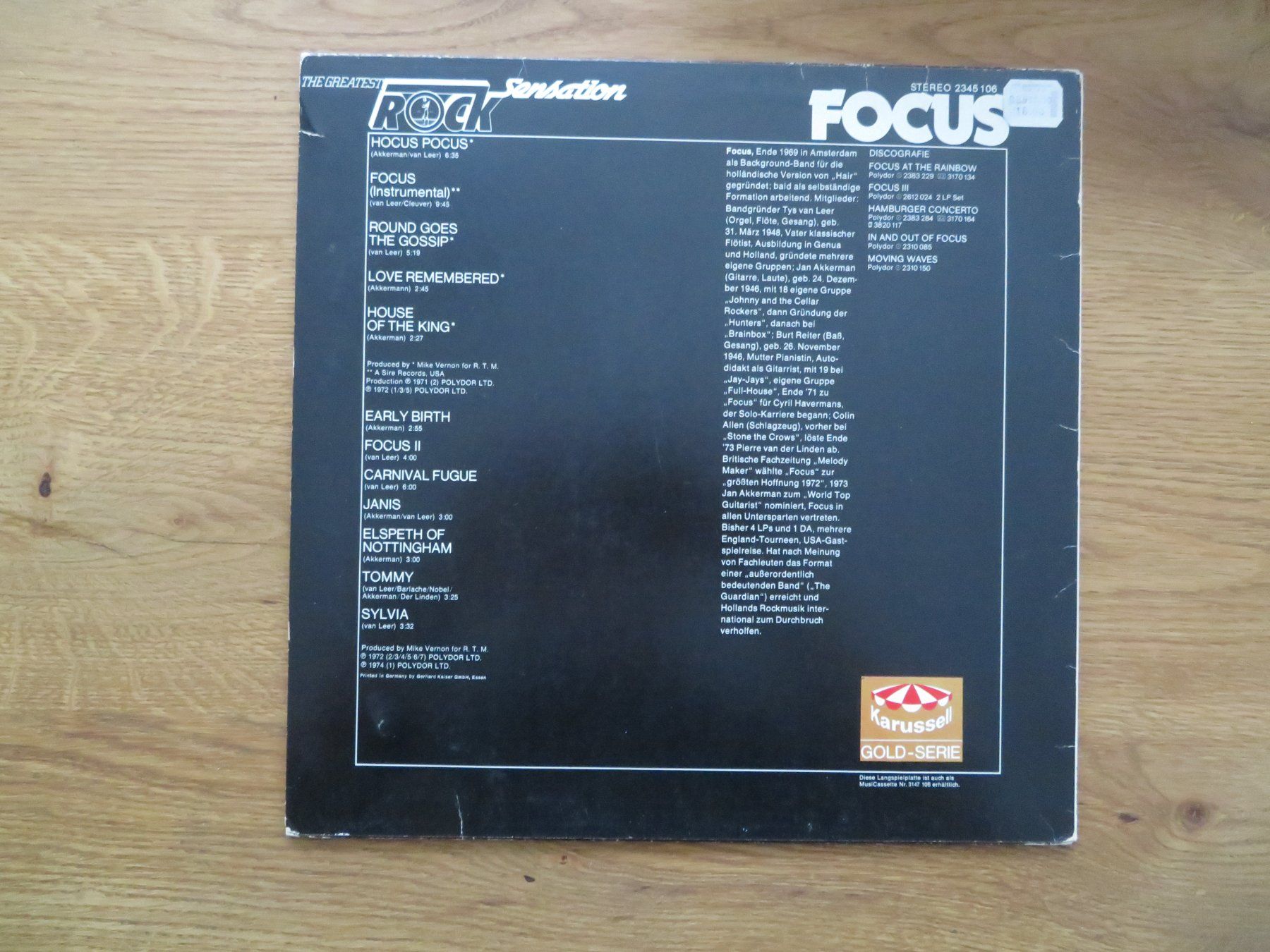 Vinyles: FOCUS ROCK SENSATION – D'occasion à Zürich par max_cp5f 1