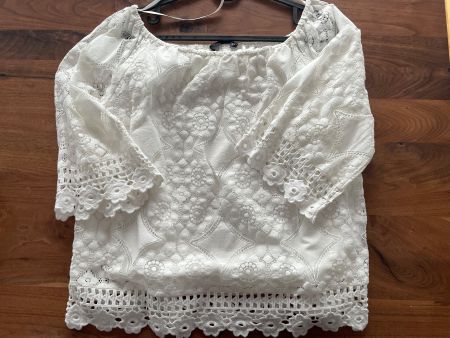 Spitzenbluse weiss, neu