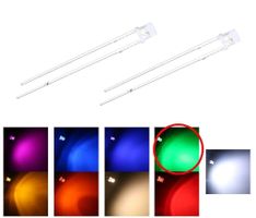 Rechteck-LED 2x5x7mm klar/grün, 10 Stück