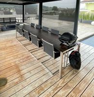 Outdoor Auszugstisch inkl. 10 Freischwinger 
