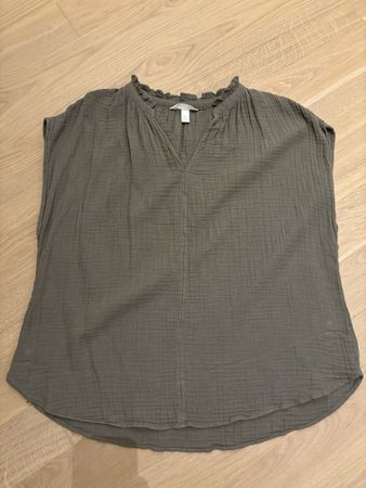 Musslinbluse oliv H&M Gr. L