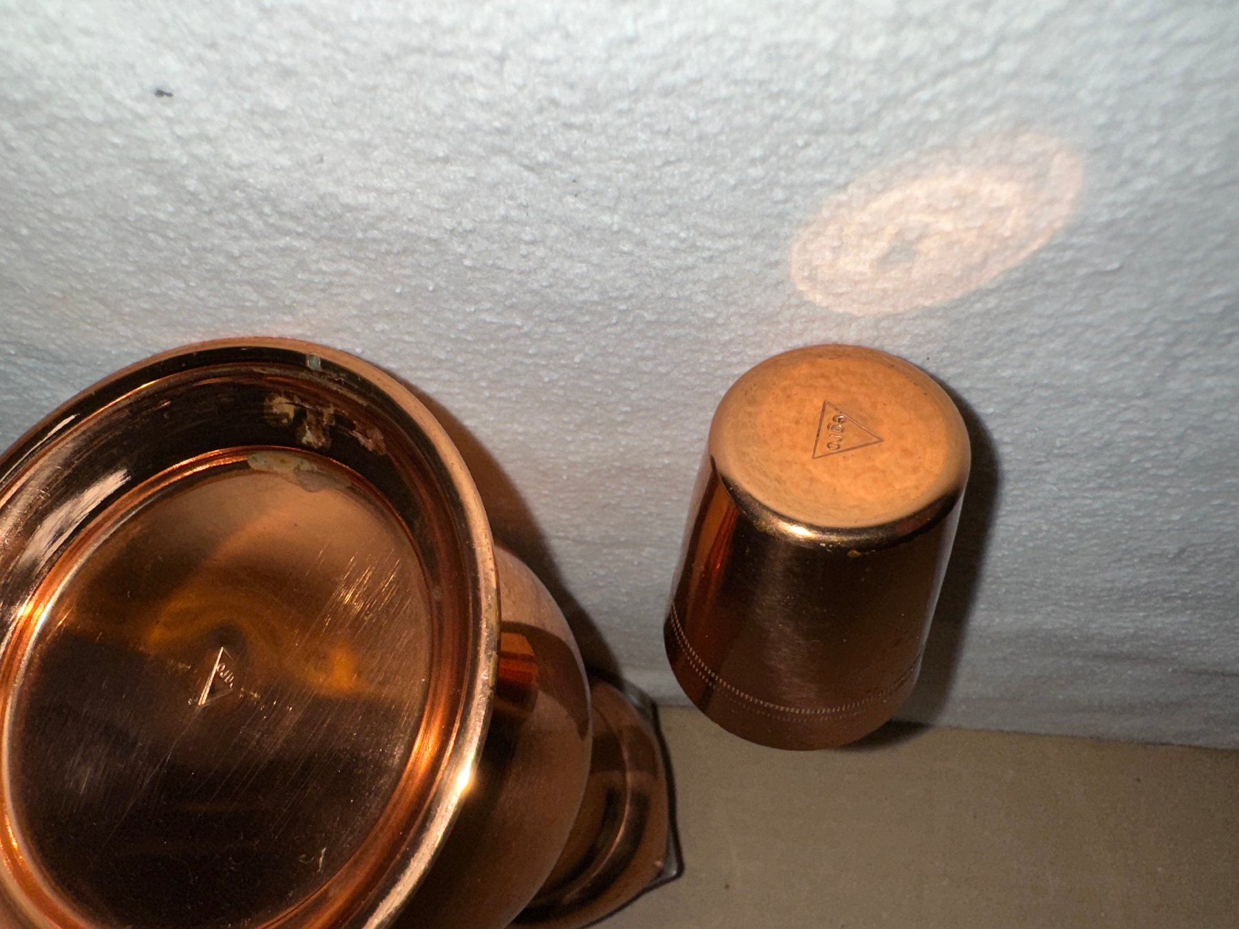 Caraffe: Pichet et gobelet en cuivre Egro – Usato da Ste-Croix venduto da BuffetSC 6