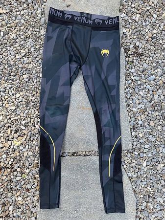 Venum Streamline Spats Schwarz/Gold  Grappling Hose Gr. M