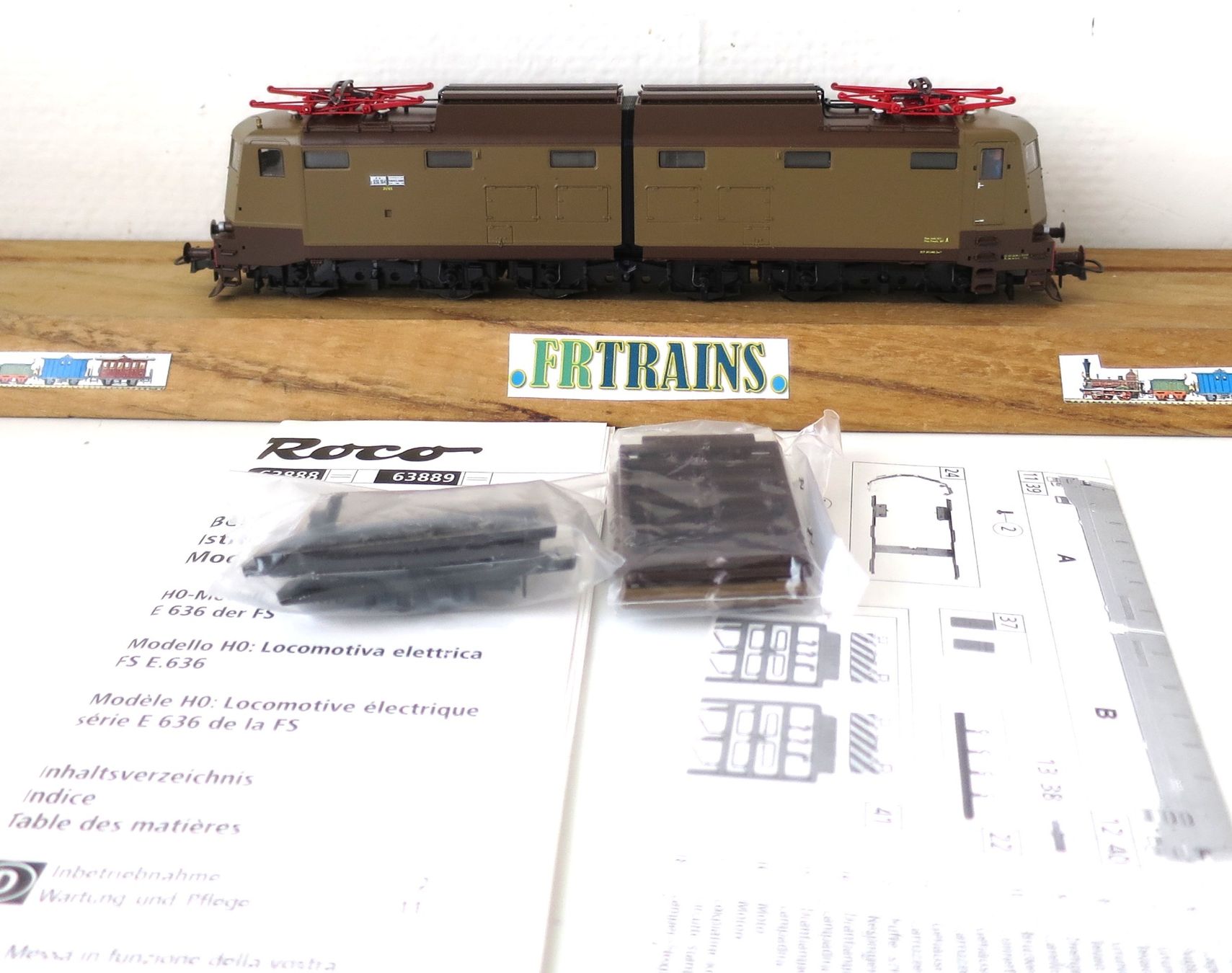 Roco Modellini di ferrovie: ROCO 63888 DIGITAL FS MOTRICE E 636.164  BRUNE – Usato da Gland venduto da FRtrains 1