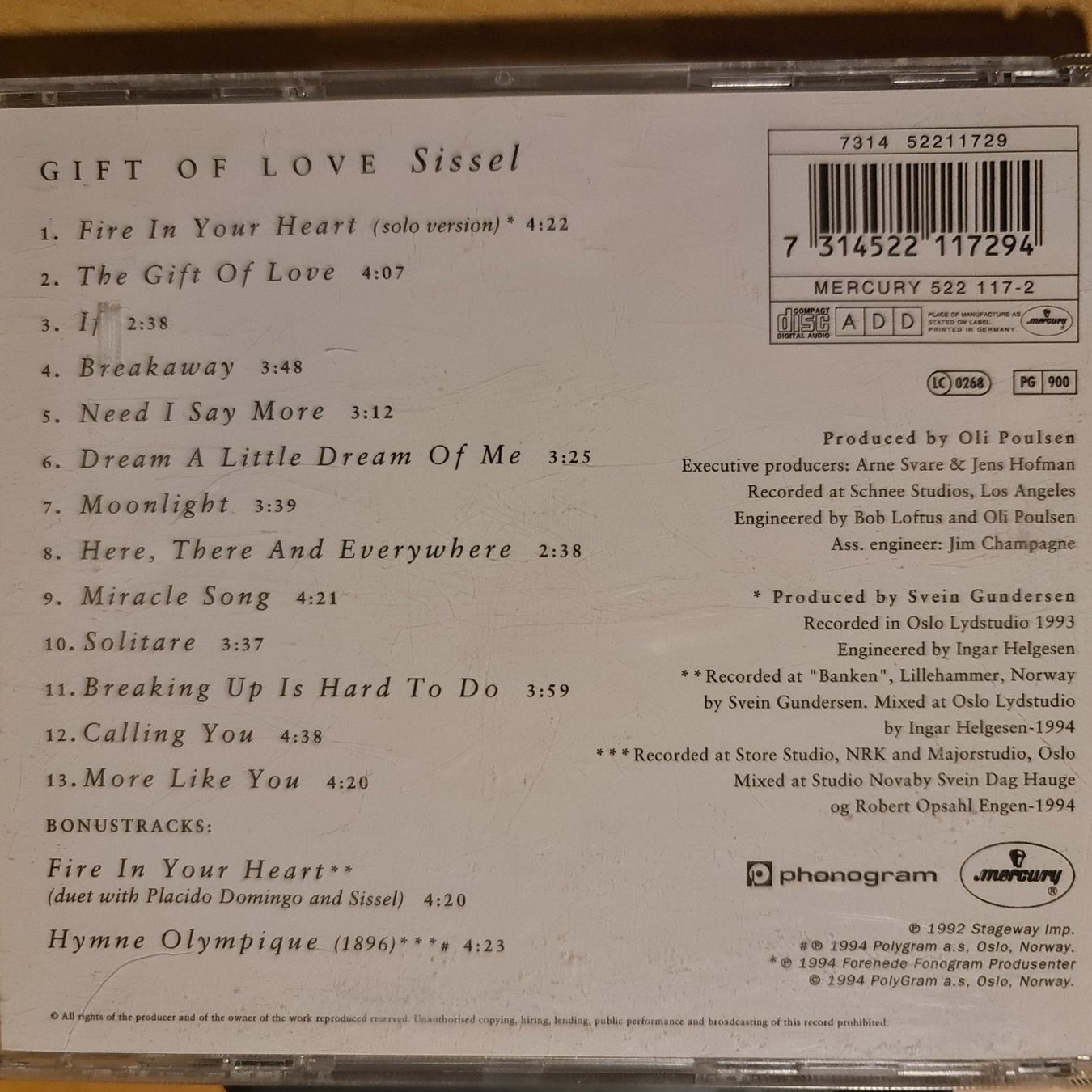 CDs: CD Sissel - gift of love – Gebraucht aus Dintikon von Vexi 1