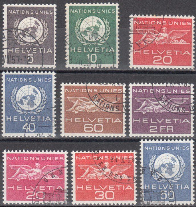 Alle Briefmarken: SBK D Vll 22 - 30 mit Eck-ST – Gebraucht aus Bürglen TG von StampGraf