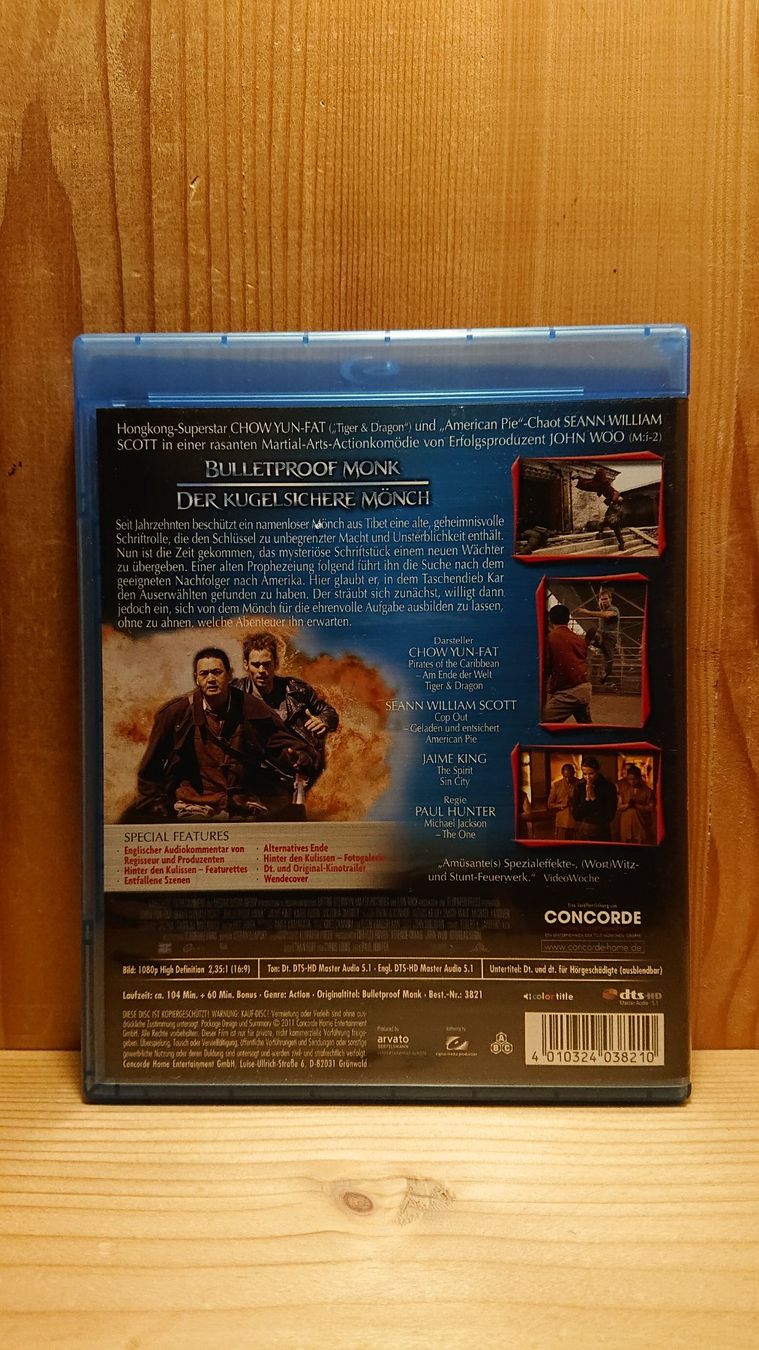 Tutti i DVDs: BULLETPROOF MONK Der Kugelsichere Mönch auf Blu-Ray – Usato da Wilderswil venduto da Exebub 1