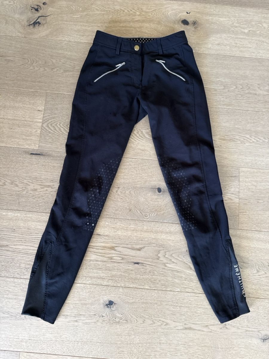 Hosen: Pantalon équitation Equithème noir taille 34 bon état – Gebraucht aus Zürich von Irassa