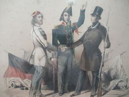 Stich des Napoleon Krieges Die Begründer der Freiheit 1910