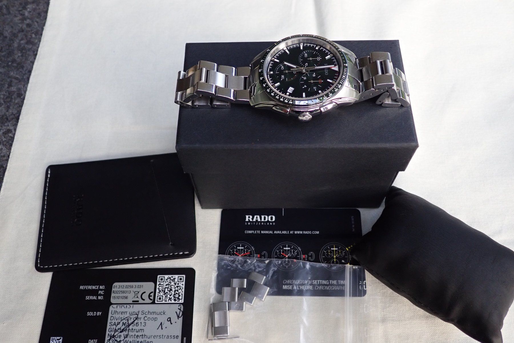 Rado Orologi: RADO HYPERCHROME CHRONOGRAPH DUNKELGREEN DIAL 45MM. – Usato da Wohlen AG venduto da kingwatcheshere 7