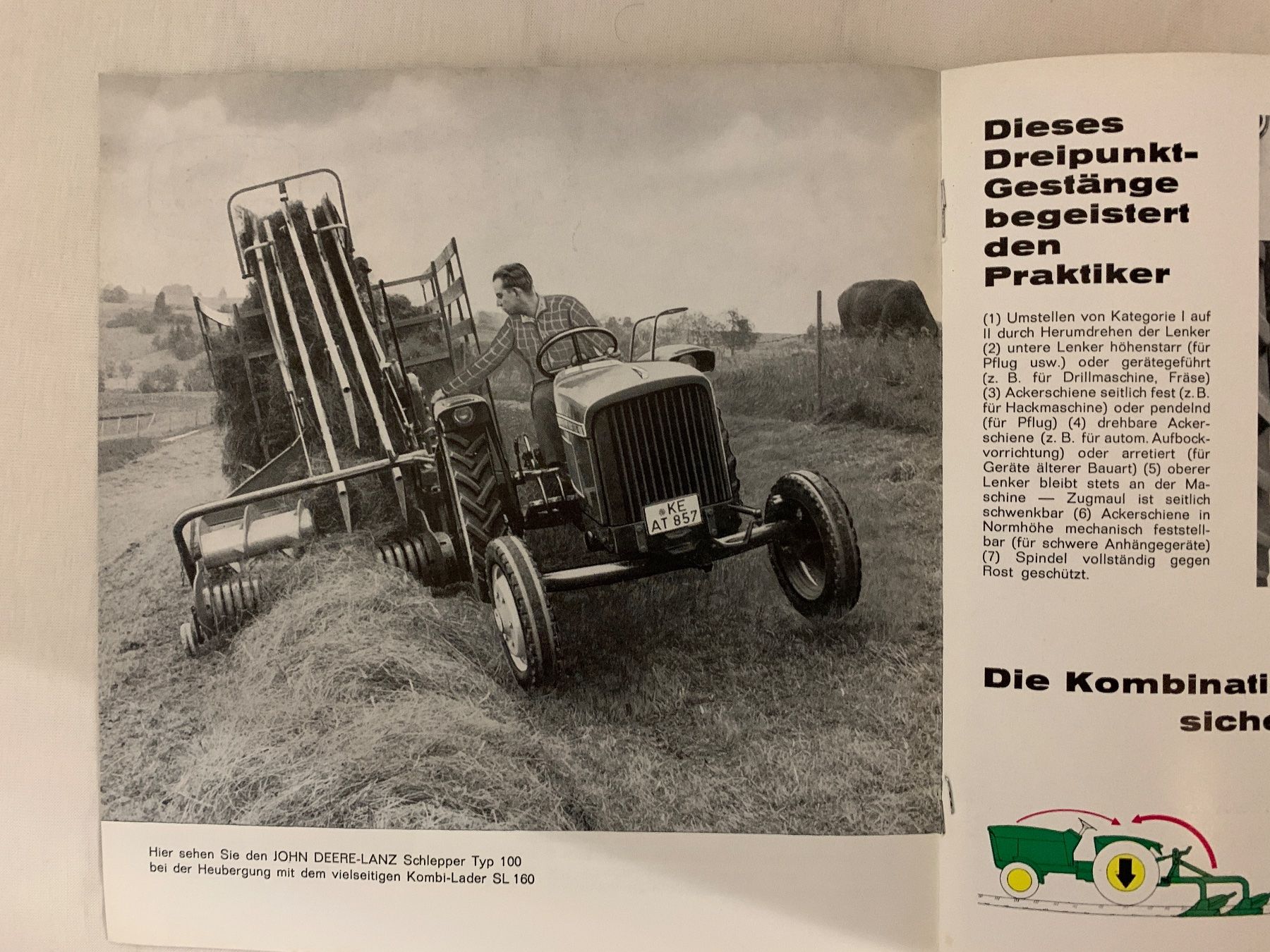 Documents: Originaler John Deere - Lanz Traktor Prospekt Oldtimer – D'occasion à Lienz par Benziner1 2