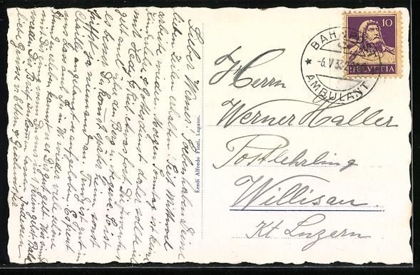 Cartoline postali: Morcote /Lago di Lugano, Teilansicht des – Usato da Berlin venduto da bartko-reher 1