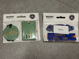 Lot étiquettes pour cadeau birthday emballage neuf