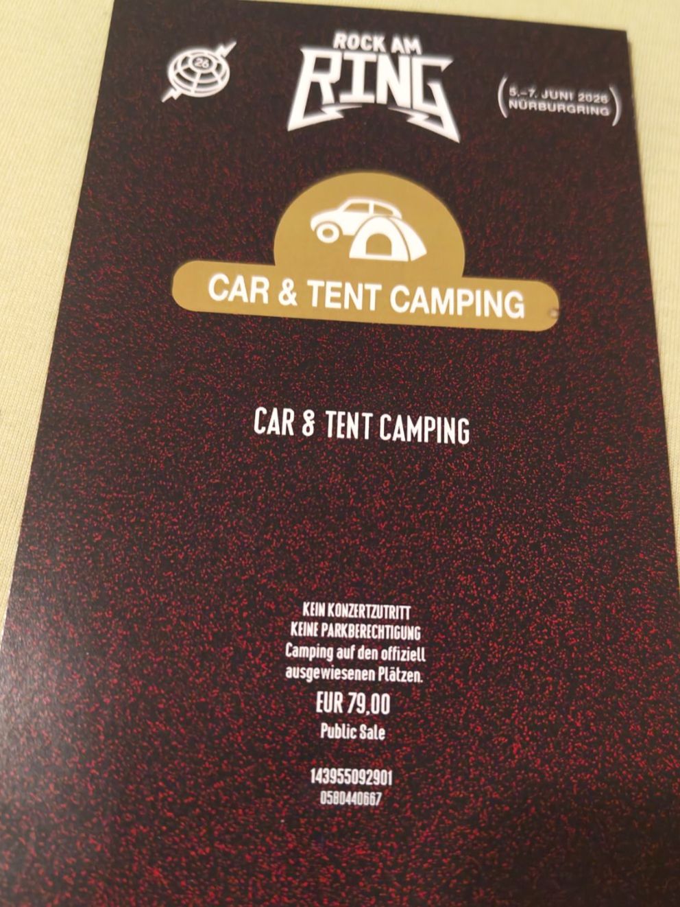 Tickets: Rock am Ring – Neu (gemäss Beschreibung) aus Luzern von hof_zj6b