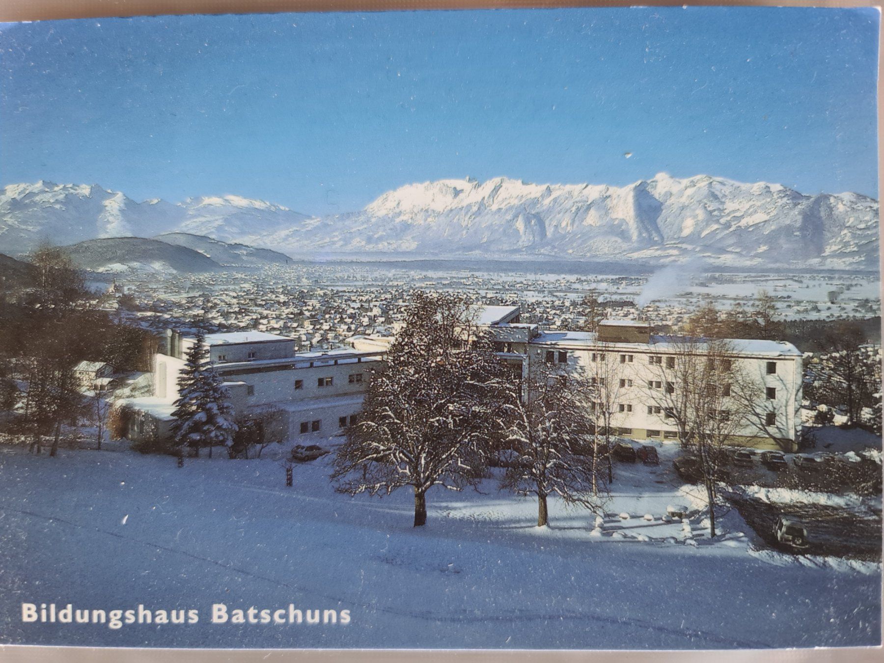 Cartoline postali: Ansichtskarte Postkarte Battschuns Bildungshaus Winter – Usato da Dintikon venduto da Vexi