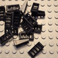Lego 17x Schrägstein (61409) schwarz