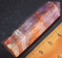 Deko Heilstein L-4361 – Amethyst-Achat-Turm – 57x17mm 28 Gr.