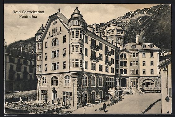Cartes postales: AK Pontresina, Hotel Schweizerhof – D'occasion à Berlin par bartko-reher