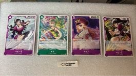 One Piece Sammelkarten Set 4er Pack neuwertig