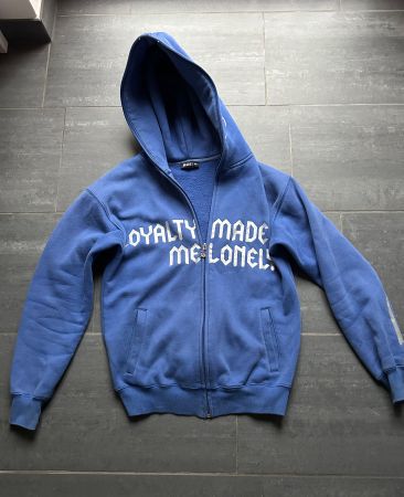 Trendiger Kapuzenpullover mit Reissverschluss, blau