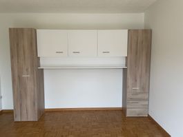 Wandregal Schrank mit Holzoptik Weiss
