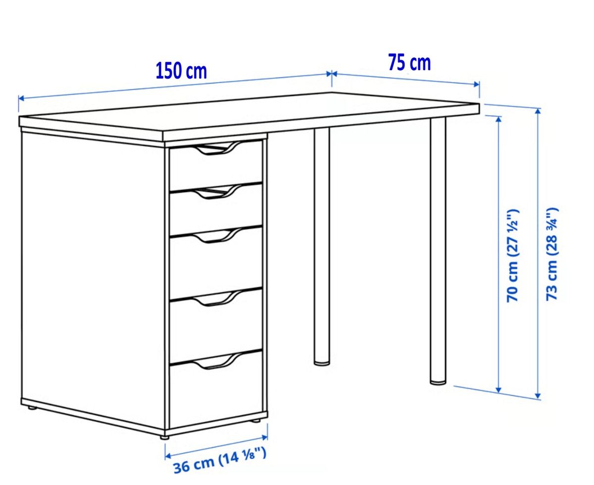 Ikea Schreibtische: Schreibtisch weiss mit Schubladen – Gebraucht aus Wiedlisbach von Sistershop 4