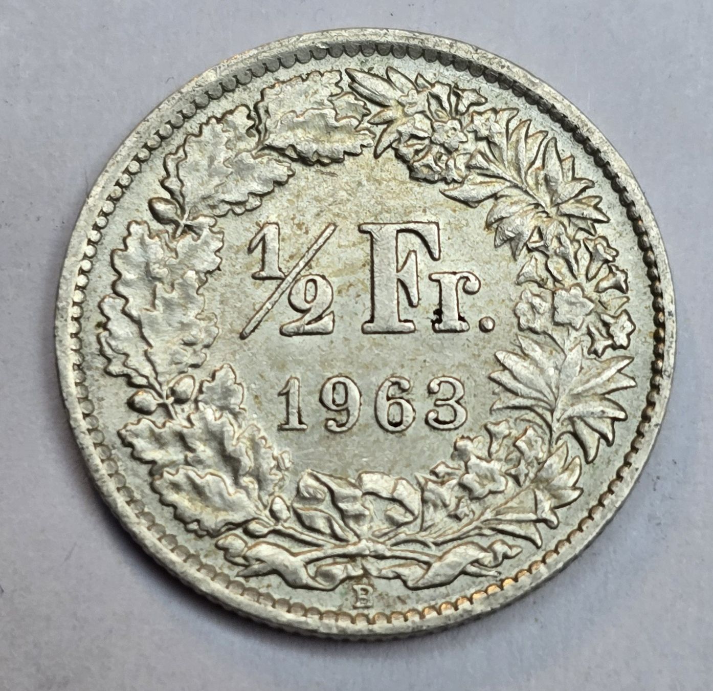 Alle Münzen: 50 Rp. 1963 Silbermünze – Gebraucht aus Hornussen von Corvette-