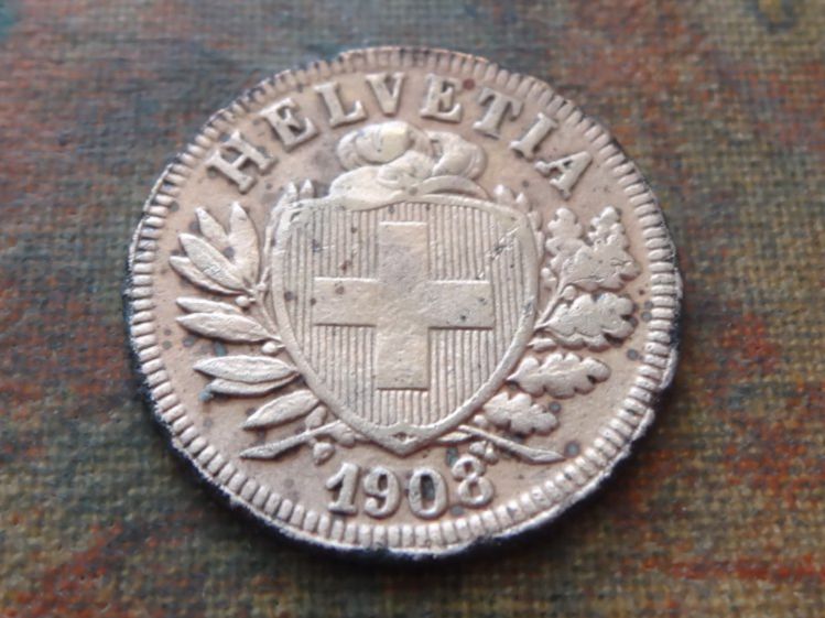 Tutti le monete: 2 Rp. 1908  (C) – Usato da Romanel-sur-Lausanne venduto da Swift13