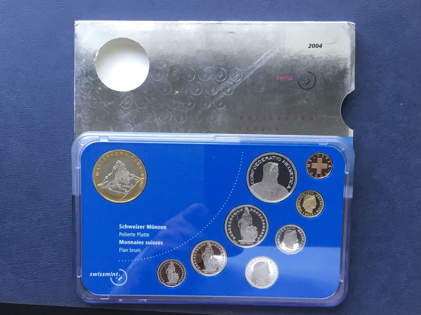 Tutti le monete: Münzsatz Matterhorn 2004 PP – Nuovo e nell'imballaggio originale da St. Margrethen SG venduto da alfapeugeot10