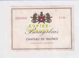 Etikette - Beaujolais (Château de Talence) /bd
