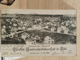 Alte PK / Zürcher Kantonal Schützenfest in Rüti 1906 