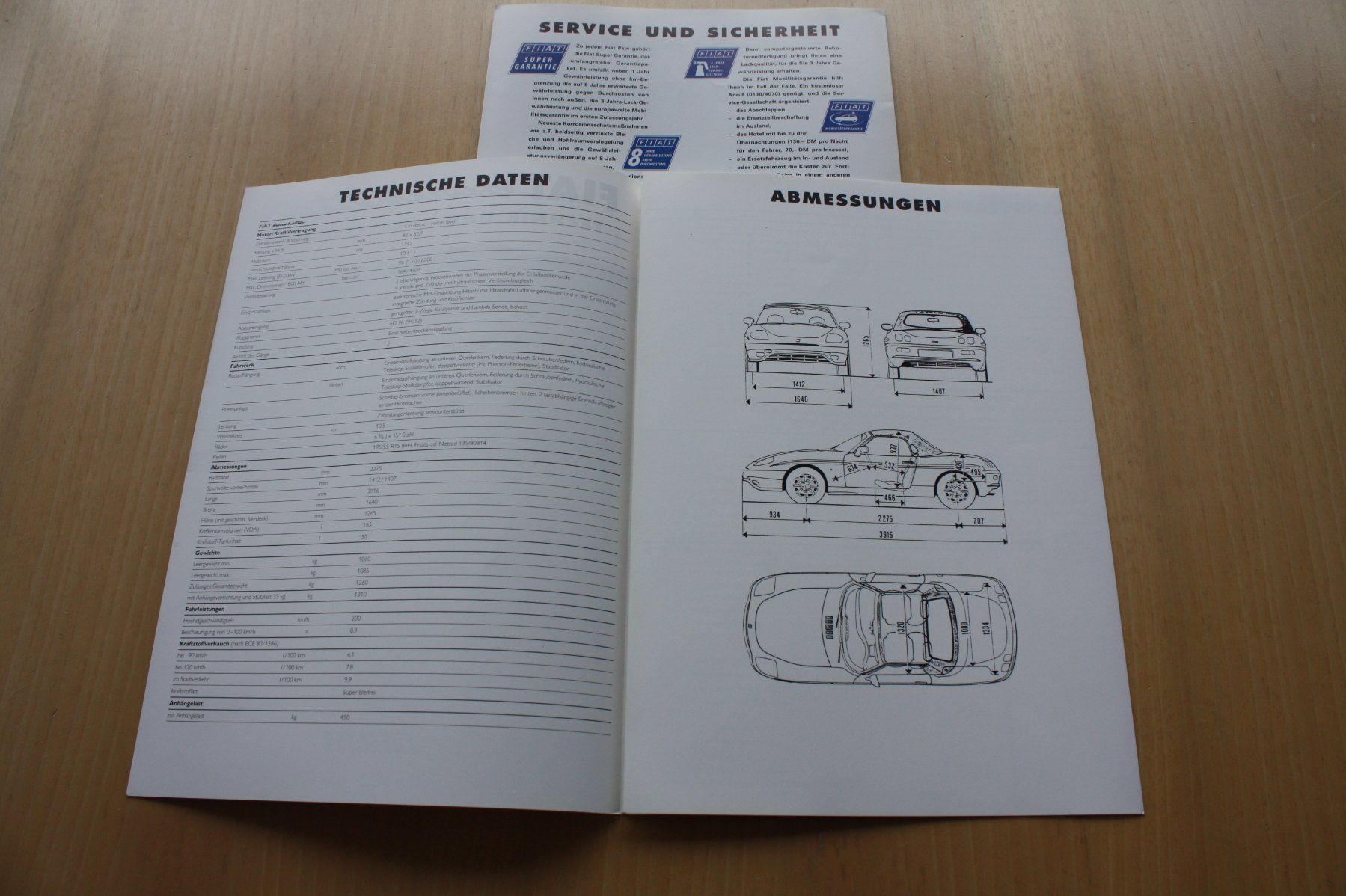 Fiat Documenti: Fiat Barchetta Prospekt 5/1996 – Usato da Wikon venduto da erwin400 3