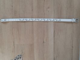Ceinture MORGAN DE TOI blanche décorée d'étoiles argentées