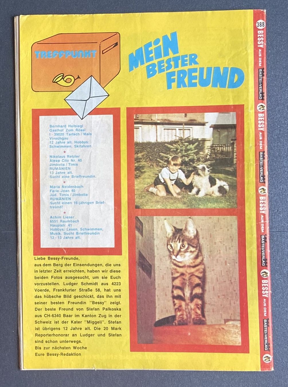 Fumetti: Comic Hefte Bessy 1970er Jahre Nr. 388 – Usato da Böckten venduto da Hansi36 2