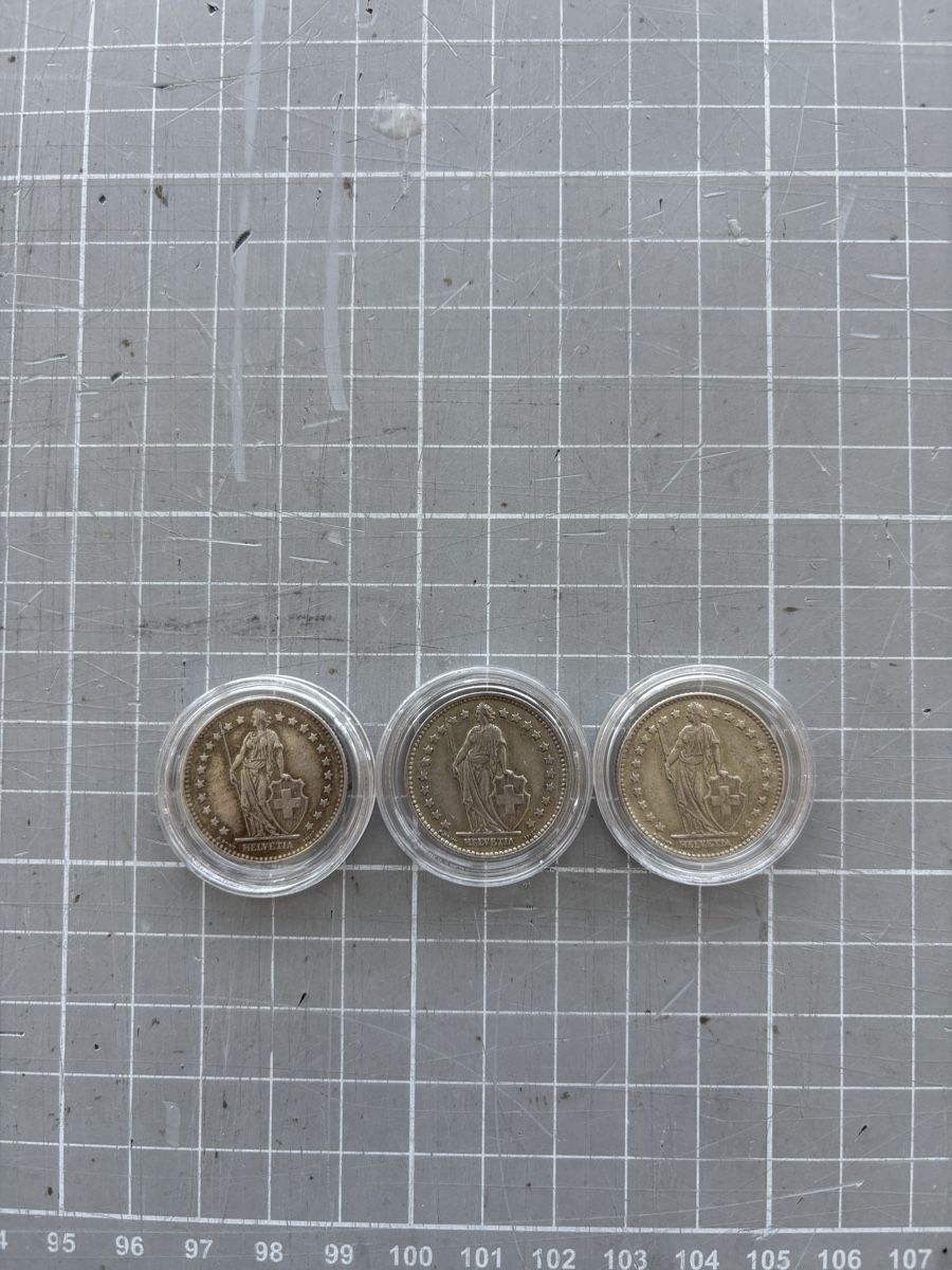 Tutti le monete: 1Franken Silbermünzen Set , 3stk. – Usato da Flawil venduto da Pirar 1