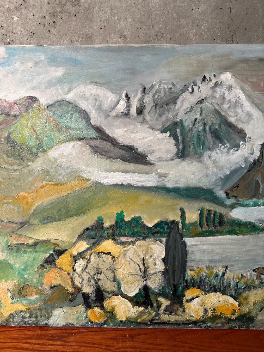 Dipinti: Ölgemälde Landschaft Berge See – Usato da Lausanne venduto da vas_mbk2 3