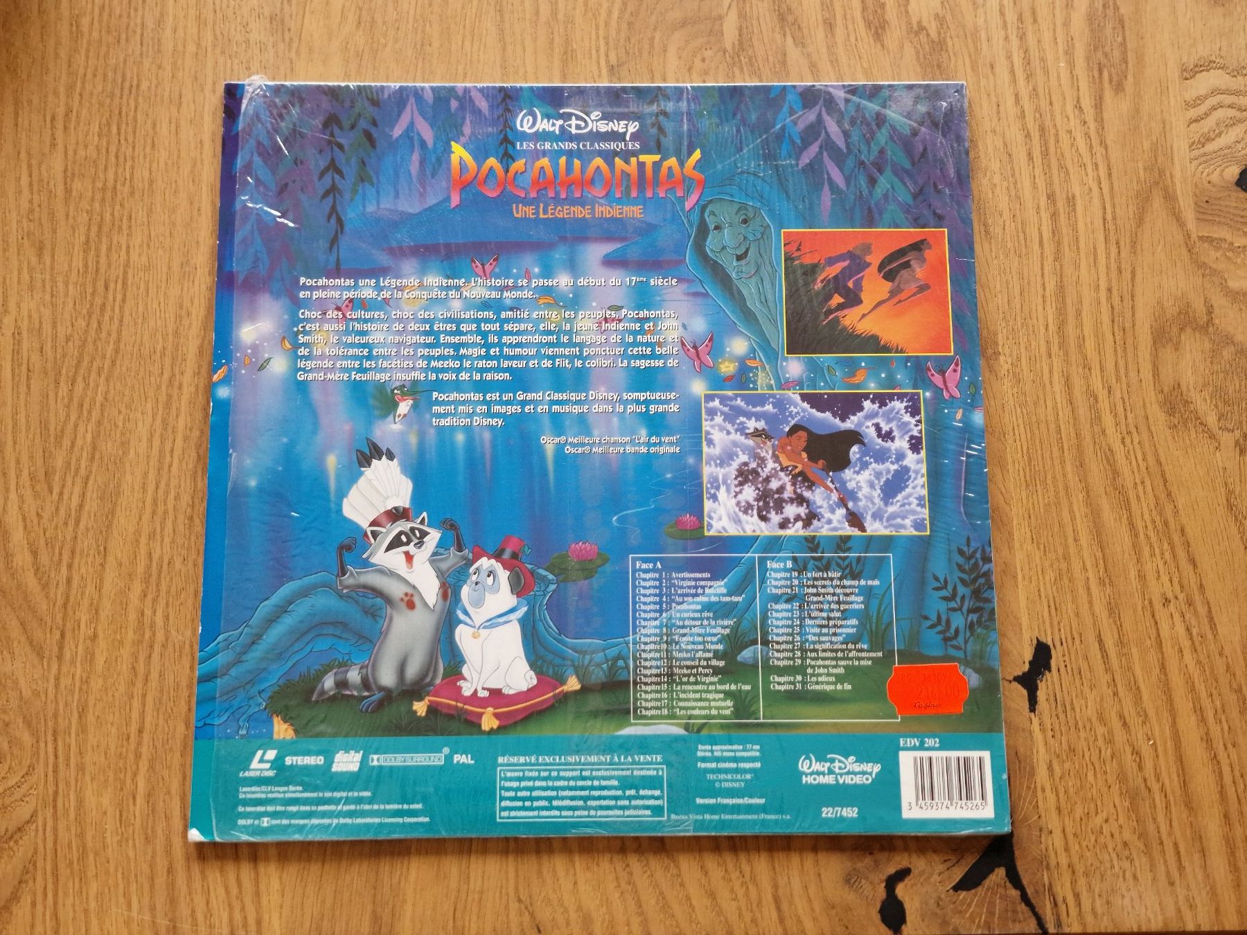 Tous les DVDs: Pocahontas - LaserDisc - PAL VF – D'occasion à Courgenay par Periote00 1